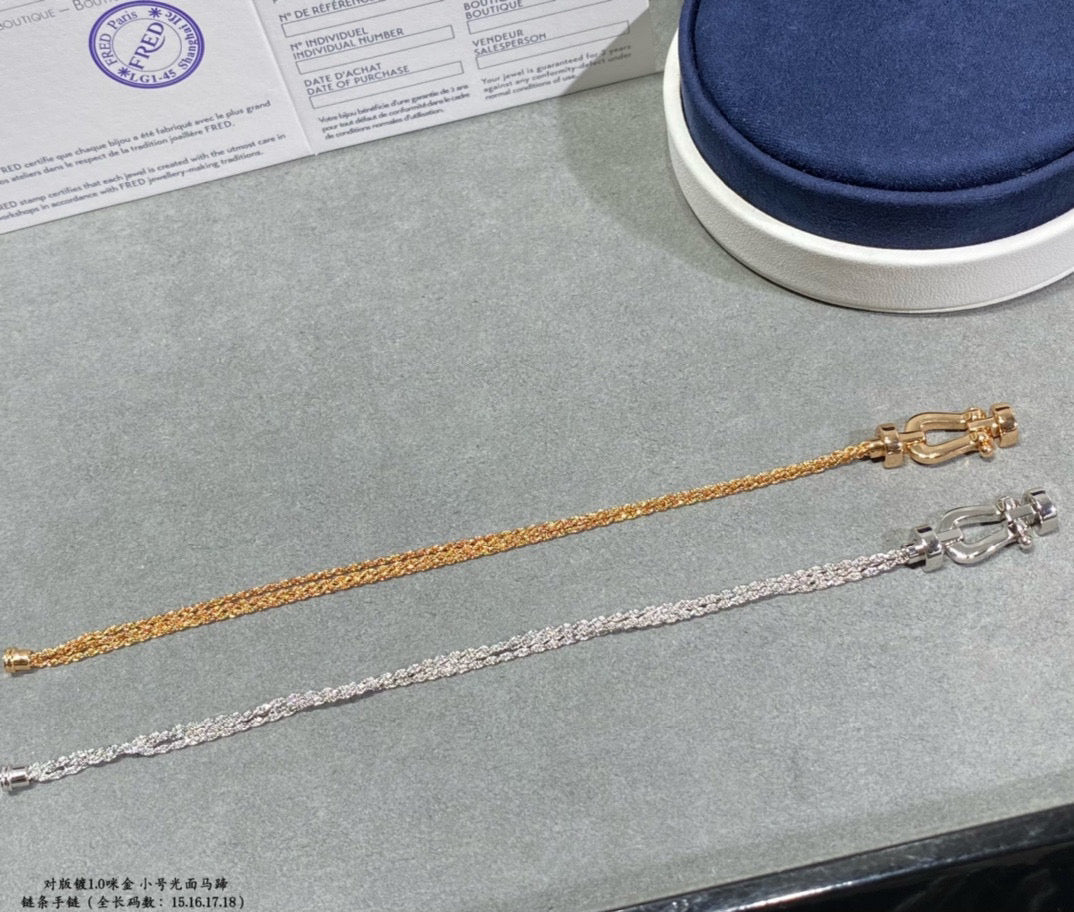 [⭐Miroze]FORCE SMALL HORSESHOE  DIAMOND CHAIN ROPE BRACELET