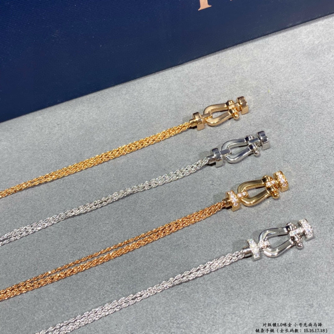 [⭐Miroze]FORCE SMALL HORSESHOE  DIAMOND CHAIN ROPE BRACELET