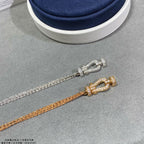 ⭐Miroze FORCE SMALL HORSESHOE  DIAMOND CHAIN ROPE BRACELET
