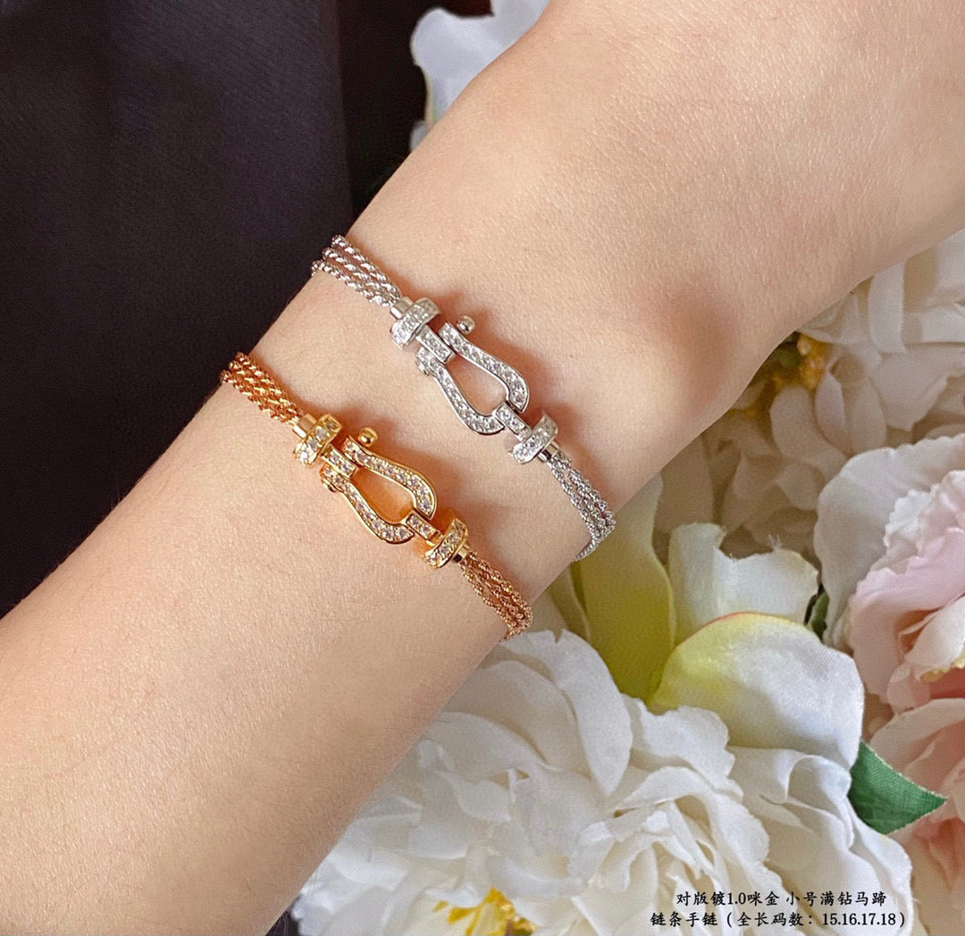 [⭐Miroze]FORCE SMALL HORSESHOE  DIAMOND CHAIN ROPE BRACELET