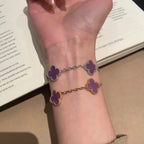 [⭐Miroze ]New  CLOVER 5 MOTIF VIOLET BRACELET COLLECTION