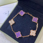 [⭐Miroze ]New  CLOVER 5 MOTIF VIOLET BRACELET COLLECTION
