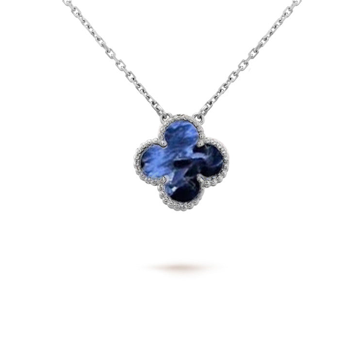 ⭐Miroze CLOVER 15MM PIETERSITE NECKLACE SILVER