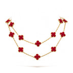 ⭐Miroze CLOVER 20 MOTIFS CARNELIAN NECKLACE
