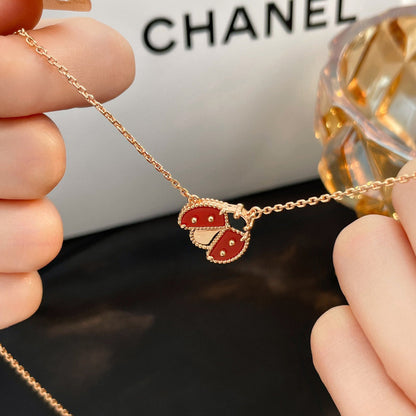 [⭐Miroze]LUCKY  CARNELIANS LADYBUG NECKLACE