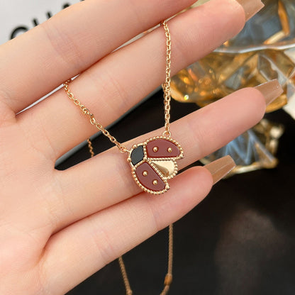 [⭐Miroze]LUCKY  CARNELIANS LADYBUG NECKLACE