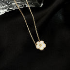 ⭐Miroze LUCKY  WHITE MOP  PLUM BLOSSOM NECKLACE
