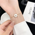 ⭐Miroze LUCKY WHITE MOP PLUM BLOSSOM  BRACELET
