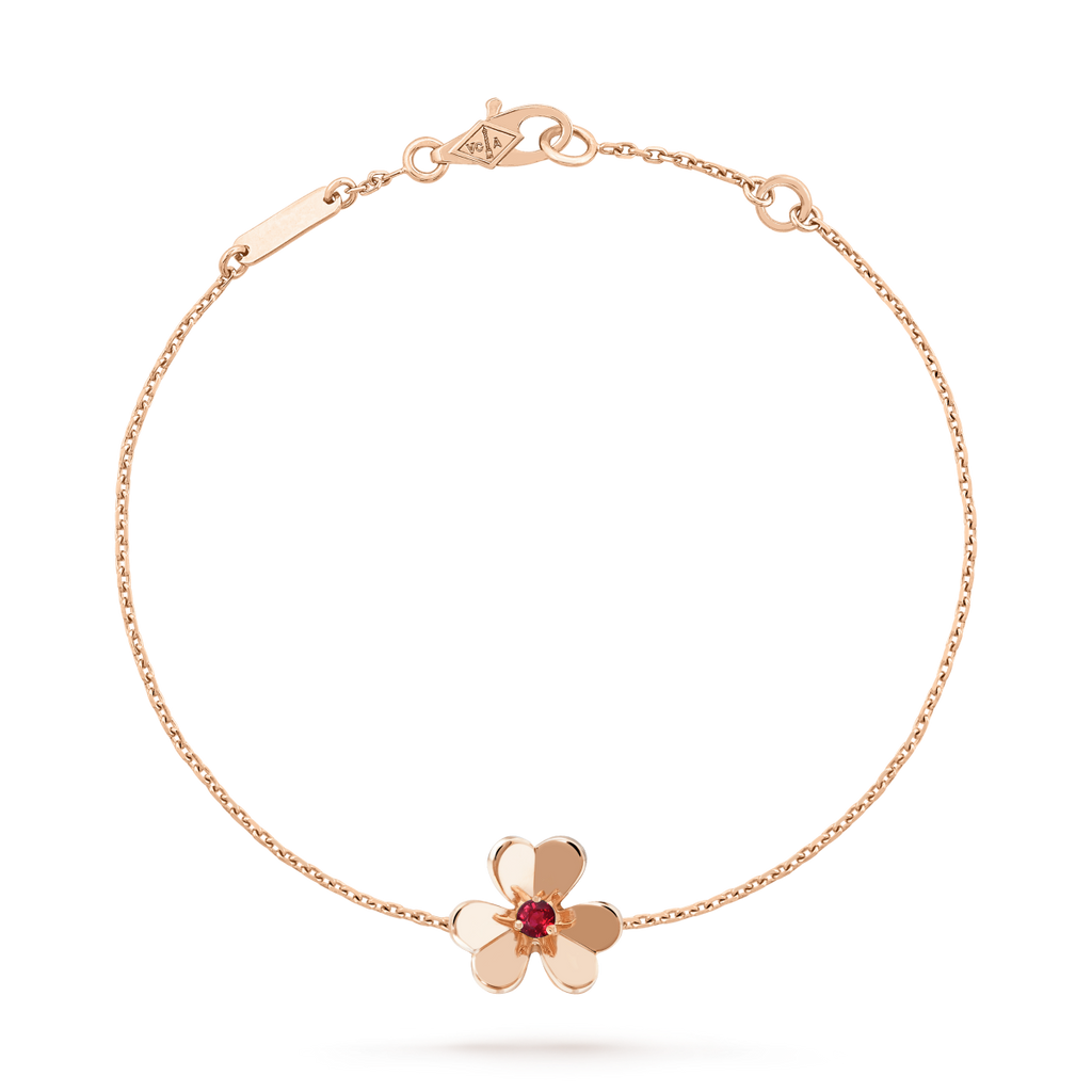 ⭐Miroze FRIVOLE GOLD FLOWER PINK MALACHITE BRACELET