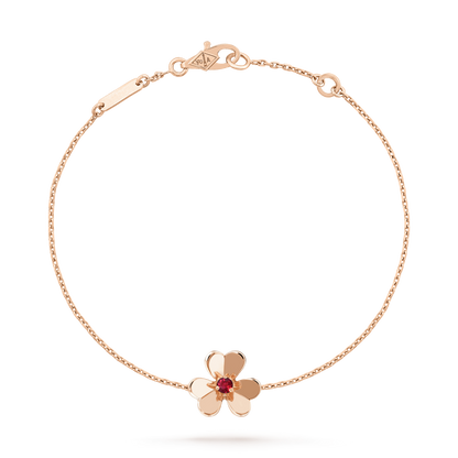 [⭐Miroze]フリヴォル ゴールド フラワー ピンクマラカイト ブレスレット