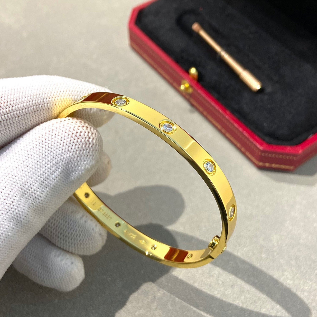 [⭐Miroze]LOVE BRACELET 6.1MM 10 DIAMONDS