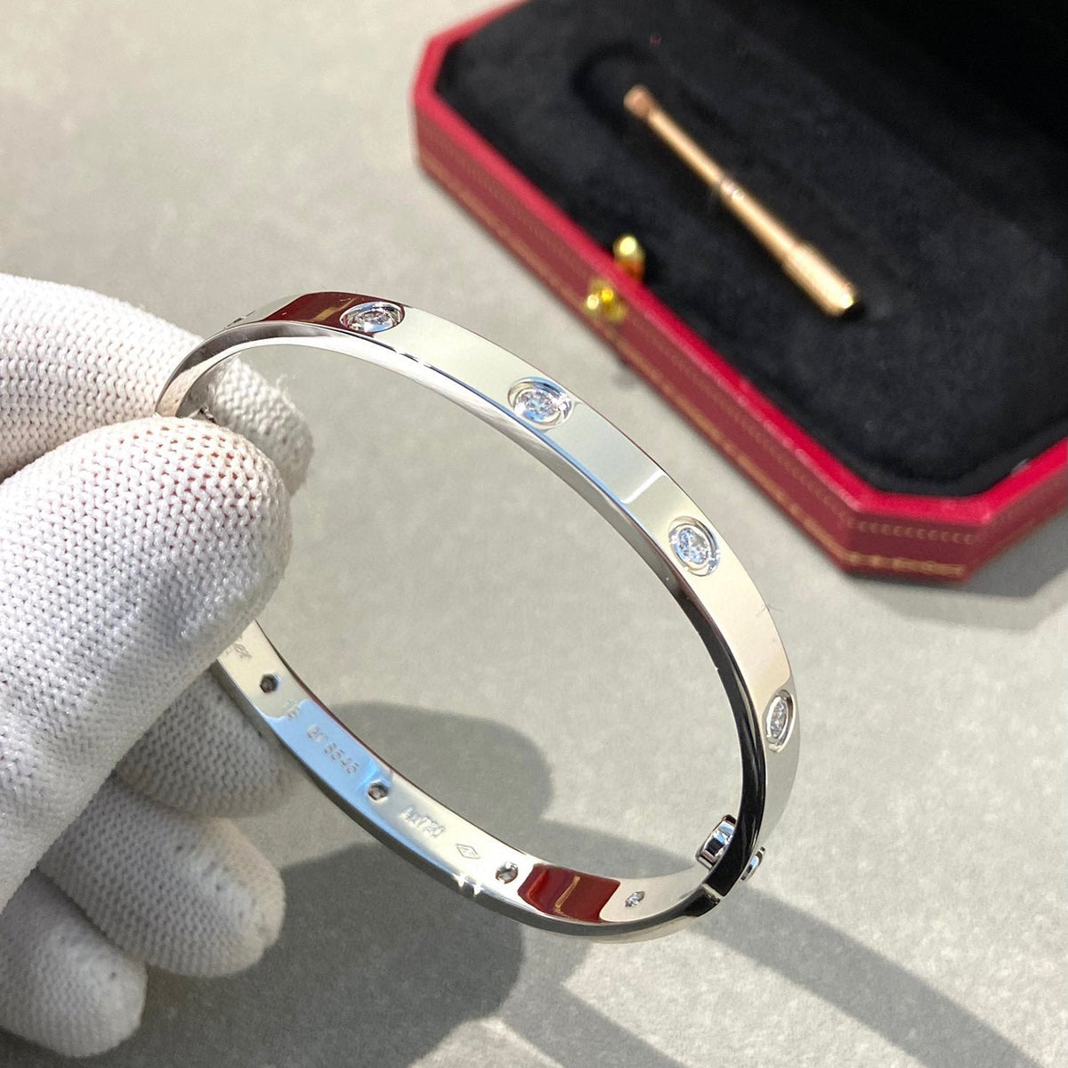 [⭐Miroze]LOVE BRACELET 6.1MM 10 DIAMONDS