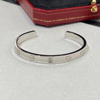 ⭐Miroze LOVE BRACELET 6.1MM 1 DIAMOND OPEN CUFF