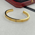 ⭐Miroze LOVE BRACELET 6.1MM 1 DIAMOND OPEN CUFF