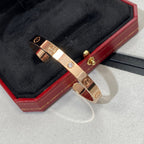 ⭐Miroze LOVE BRACELET 6.1MM 1 DIAMOND OPEN CUFF
