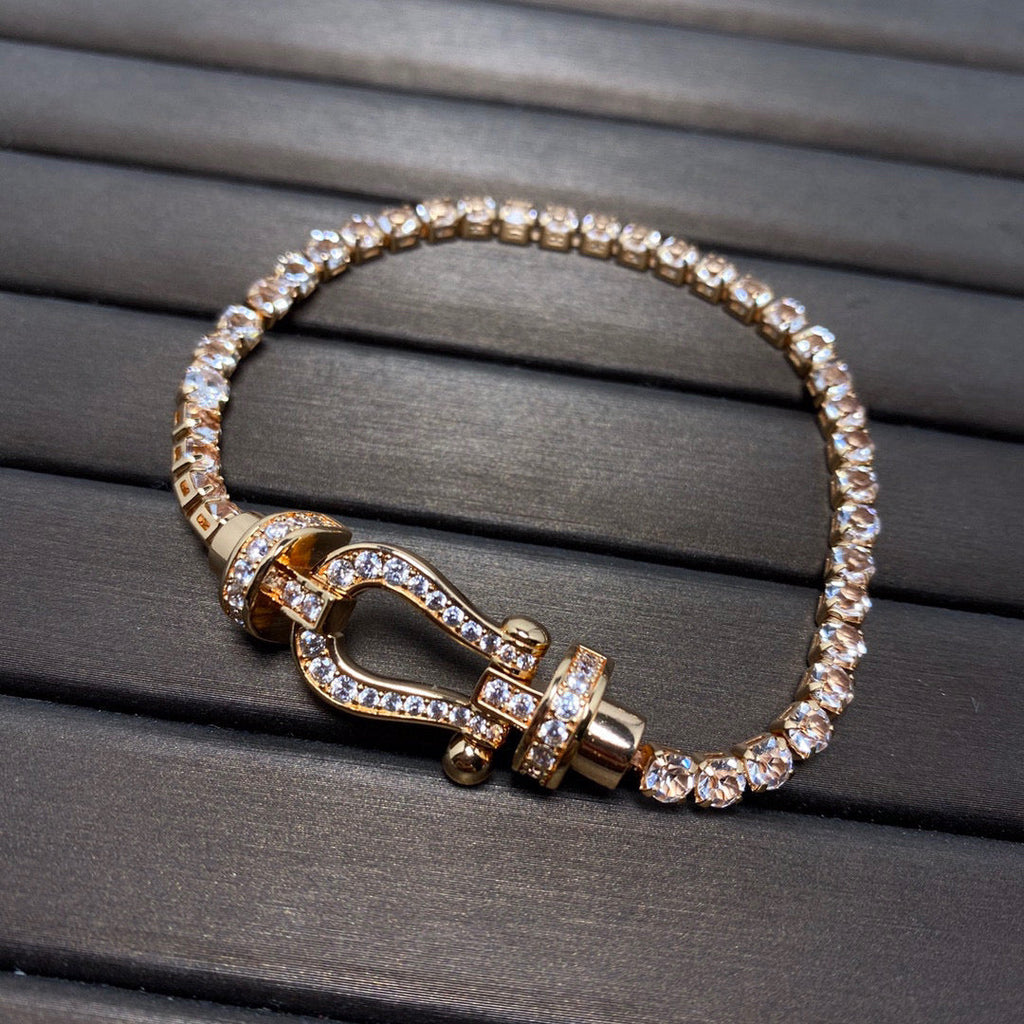 ⭐Miroze FORCE  HORSESHOE  DIAMOND TENNIS BRACELET