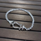 ⭐Miroze FORCE  HORSESHOE  DIAMOND TENNIS BRACELET