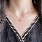 ⭐Miroze CLOVER 15MM PINK MOTHER-OF-PEARL SINGLE FLOWER NECKLACE