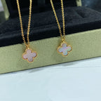 ⭐Miroze CLOVER 15MM PINK MOTHER-OF-PEARL SINGLE FLOWER NECKLACE