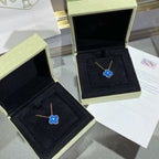 ⭐Miroze CLOVER 15MM DIAMOND AND BLUE AGATE NECKLACE