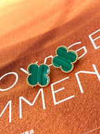 [⭐Miroze ] CLOVER LARGE (20mm) 1 MOTIFS GREENER MOP STUD EARRINGS