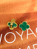 [⭐Miroze ] CLOVER LARGE (20mm) 1 MOTIFS GREENER MOP STUD EARRINGS
