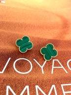[⭐Miroze ] CLOVER LARGE (20mm) 1 MOTIFS GREENER MOP STUD EARRINGS