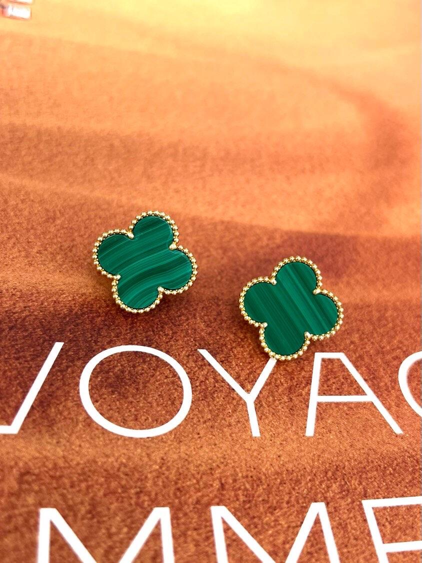 [⭐Miroze] CLOVER LARGE (20mm) 1 MOTIFS GREENER MOP STUD EARRINGS