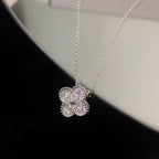 ⭐Miroze CLOVER 15MM DIAMOND SINGLE FLOWER NECKLACE