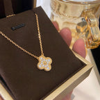 ⭐Miroze CLOVER 15MM DIAMOND SINGLE FLOWER NECKLACE