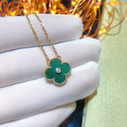 ⭐Miroze CLOVER 15MM DIAMOND TURQUOISE NECKLACE