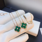 ⭐Miroze CLOVER 15MM DIAMOND TURQUOISE NECKLACE