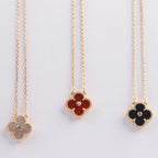 ⭐Miroze CLOVER 15MM DIAMOND CARNELIAN NECKLACE
