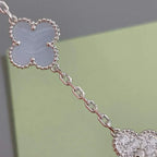 [⭐Miroze ]New  CLOVER 5 MOTIF PURPLE CHALCEDONY BRACELET COLLECTION