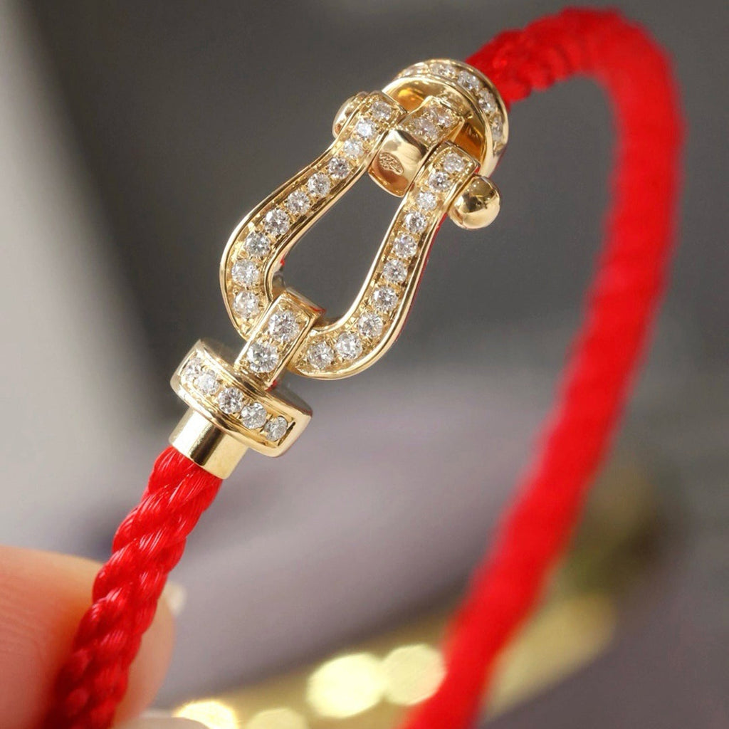 ⭐Miroze FORCE LARGE HORSESHOE FULL DIAMOND BRACELET ROSE GOLD