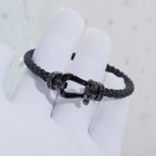 ⭐Miroze FORCE LARGE SERIES HORSESHOE BLACK SAMURAI BRACELET