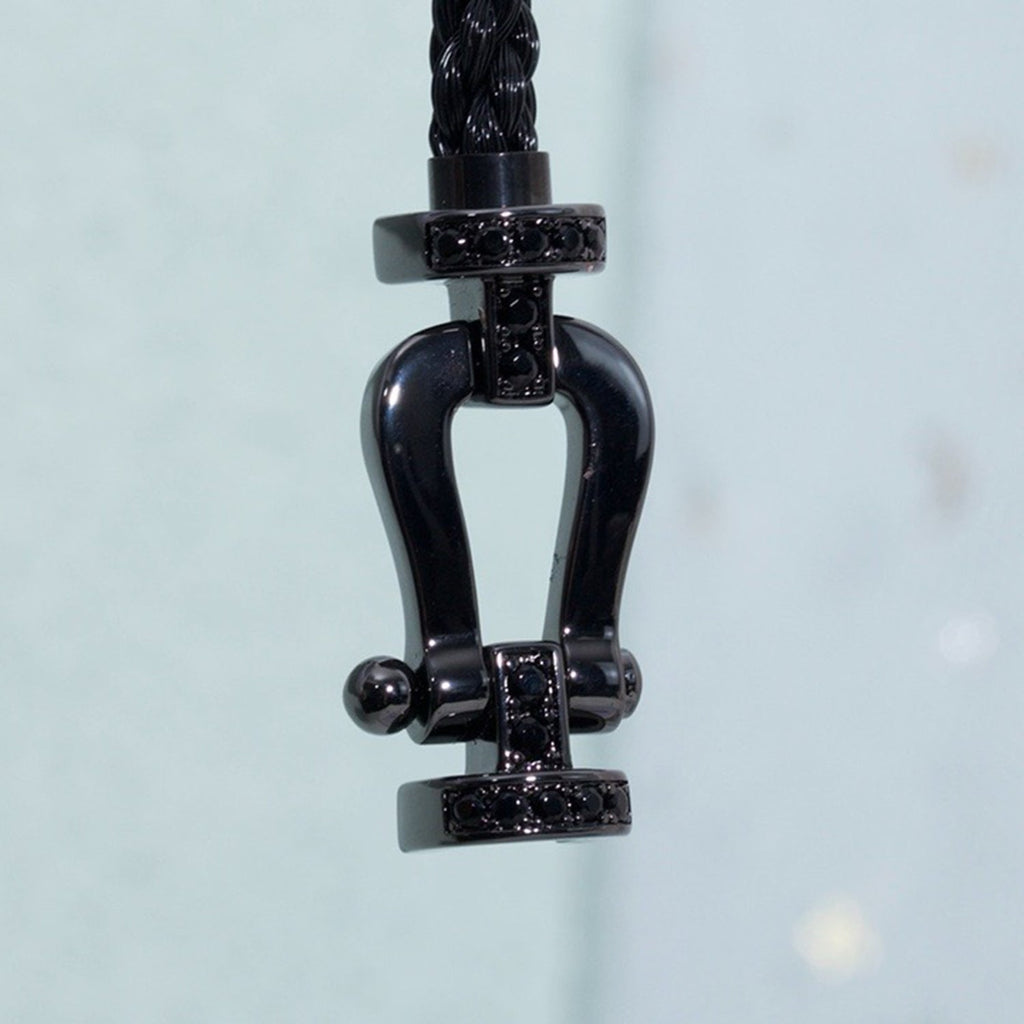 ⭐Miroze FORCE LARGE SERIES HORSESHOE BLACK SAMURAI BRACELET