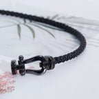 ⭐Miroze FORCE LARGE SERIES HORSESHOE BLACK SAMURAI BRACELET