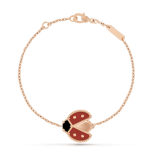 [⭐Miroze]LUCKY SPRING 1 MOTIF PINK GOLD BRACELET