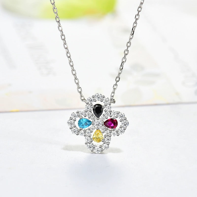[⭐Miroze] LOOP NECKLACE FULL MOTIF DIAMOND 16MM MULTIPLE COLORS