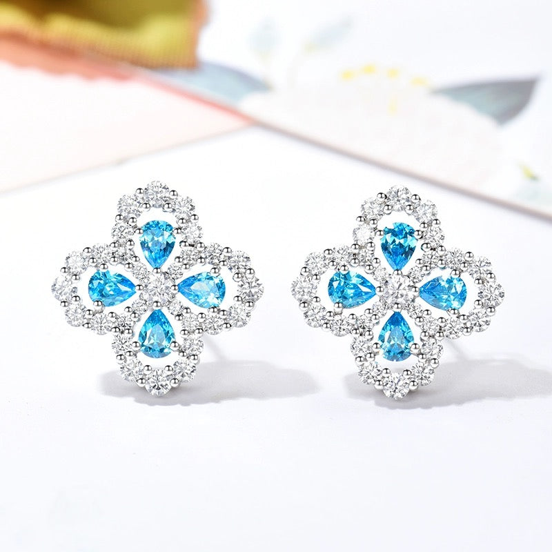 [⭐Miroze] LOOP EARRINGS FULL MOTIF DIAMOND 16MM