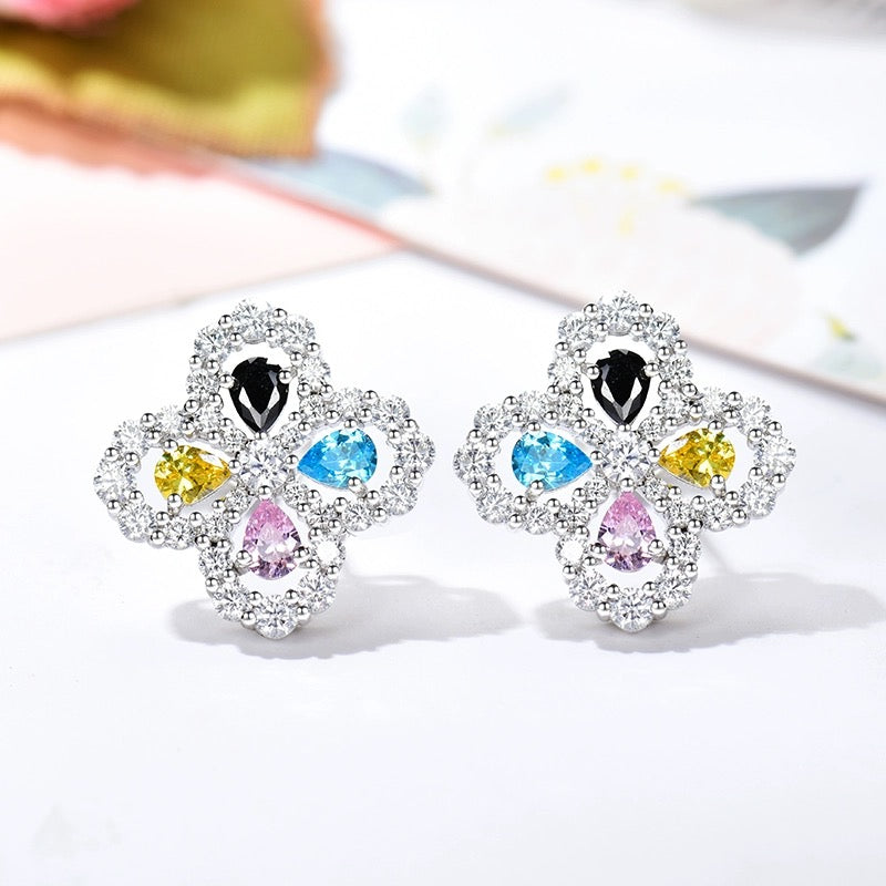 [⭐Miroze] LOOP EARRINGS FULL MOTIF DIAMOND 16MM