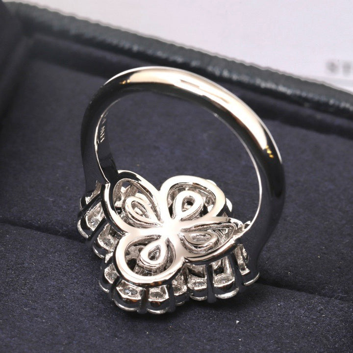 ⭐Miroze LOOP RING FULL MOTIF DIAMOND 16MM SILVE