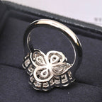 ⭐Miroze LOOP RING FULL MOTIF DIAMOND 16MM SILVE