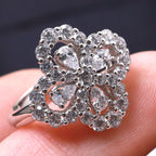 ⭐Miroze LOOP RING FULL MOTIF DIAMOND 16MM SILVE