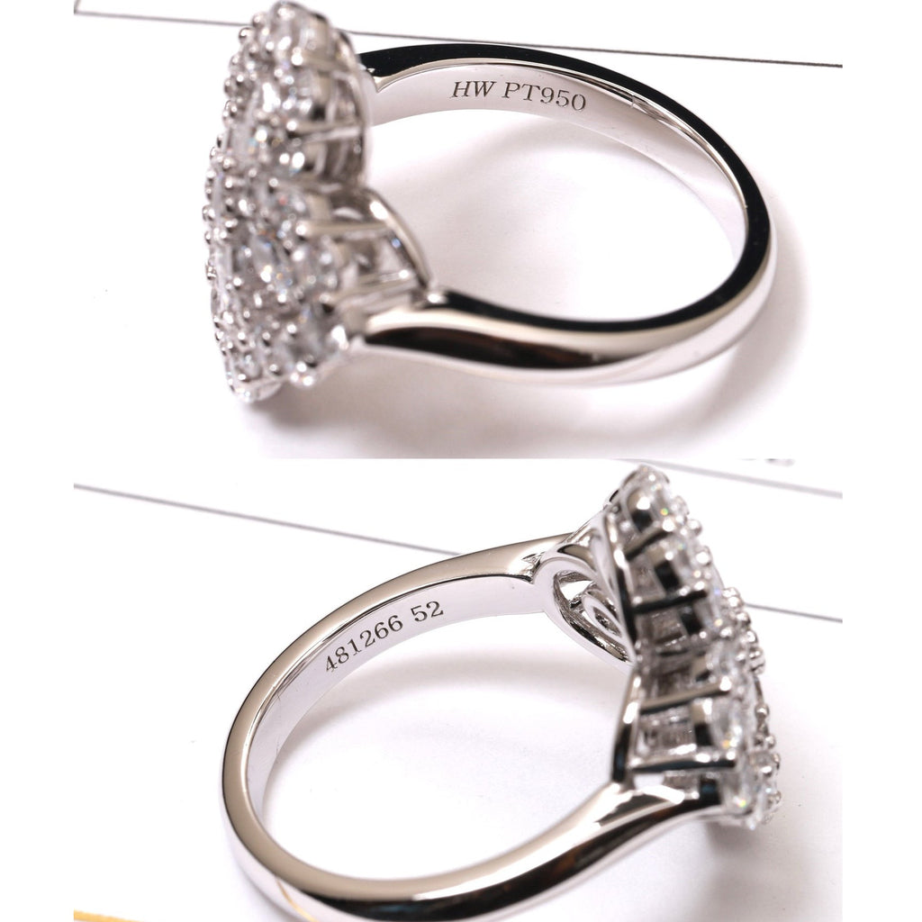 ⭐Miroze LOOP RING FULL MOTIF DIAMOND 16MM SILVE