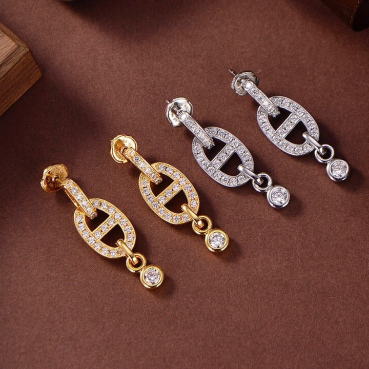 ⭐Miroze HM CHAINE DIAMOND EARRINGS