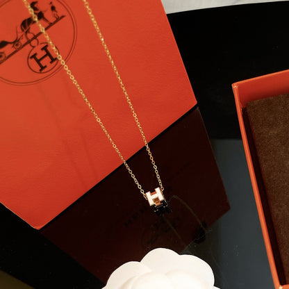 [⭐Miroze]H WHITE SQUARE GOLD NECKLACE