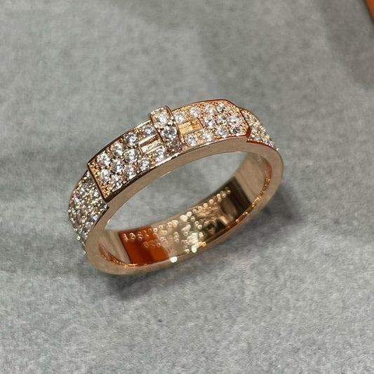 [⭐Miroze]KELLY PINK GOLD DIAMOND RING