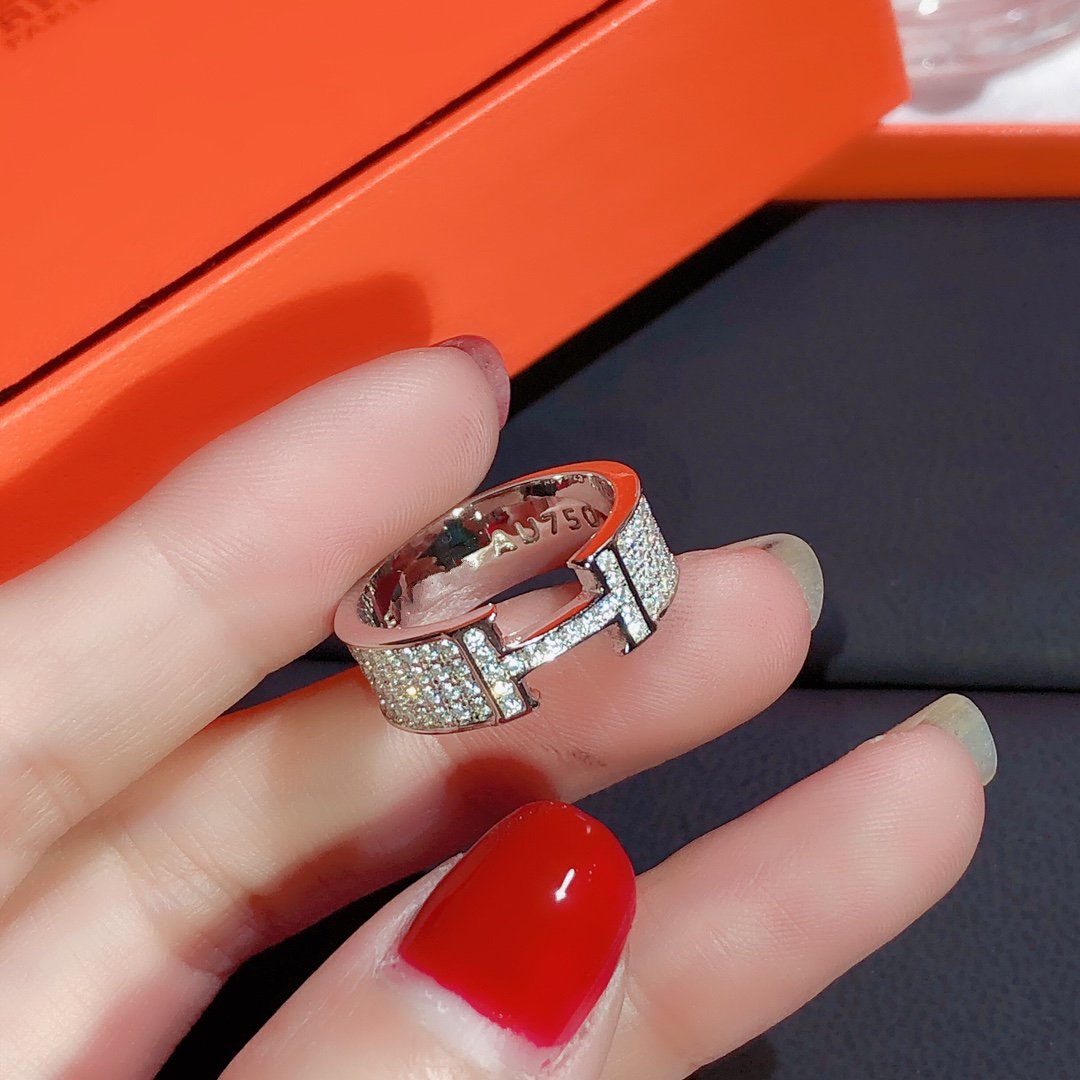 [⭐Miroze]H RING FULL DIAMOND